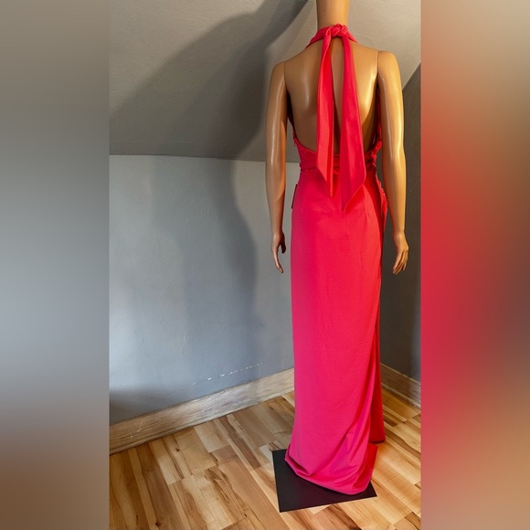 Wedding Guest Show Me Your Mumu Adele Halter Maxi Dress Pink Size Medium NWT - Picture 4 of 4